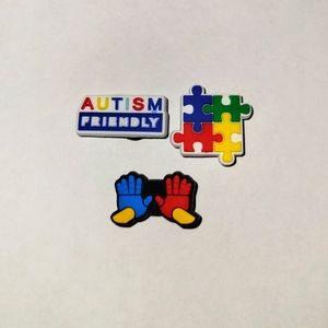 3 Assorted Autism Jibbitz Charms